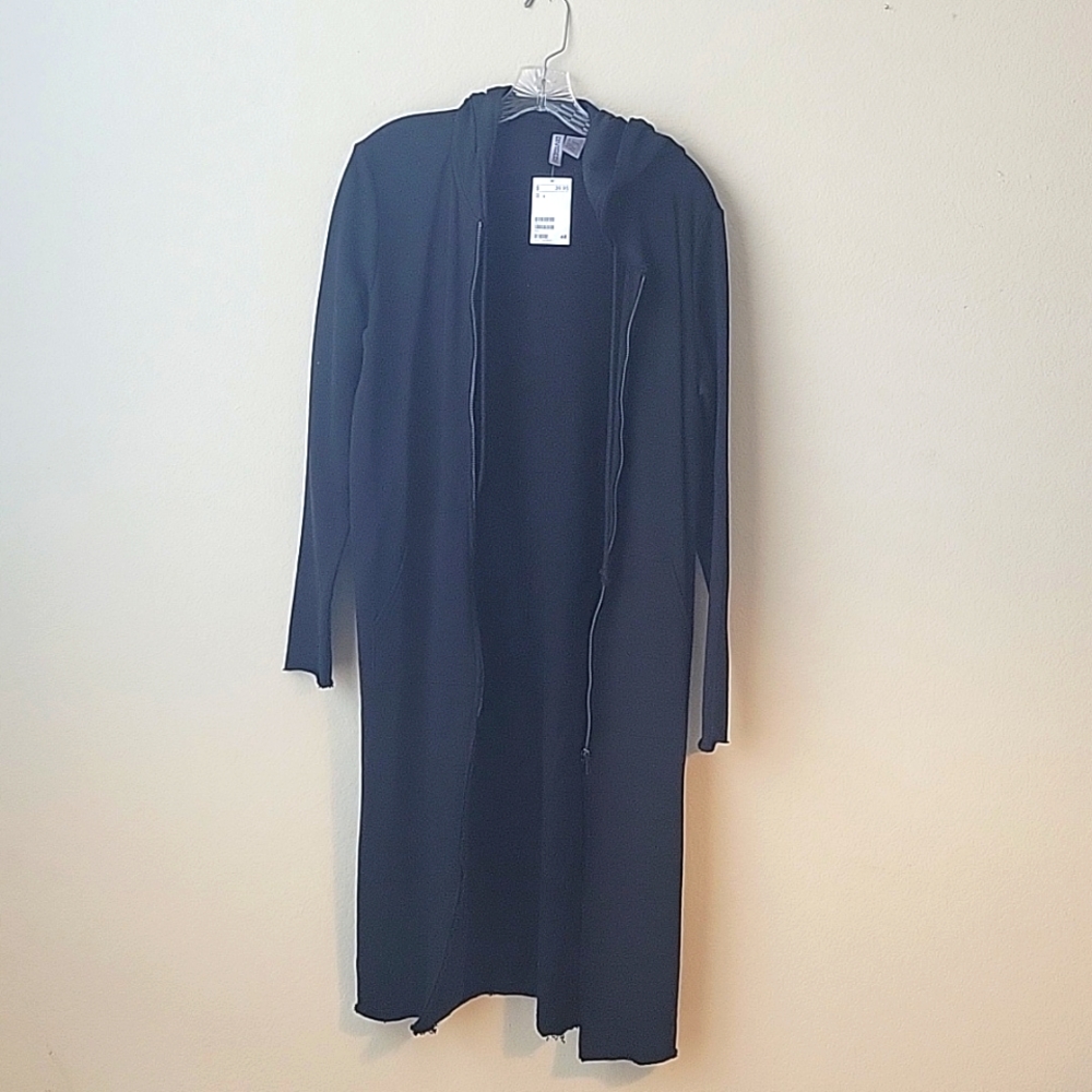 Divided Long Sweatshirt Style Coat